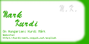 mark kurdi business card