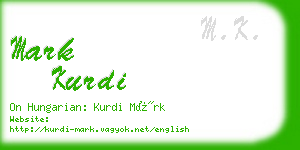 mark kurdi business card